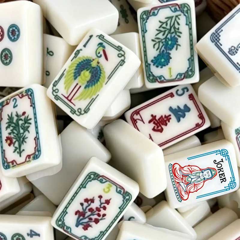 Custom Mahjong Tile Sets with Numbered Racks