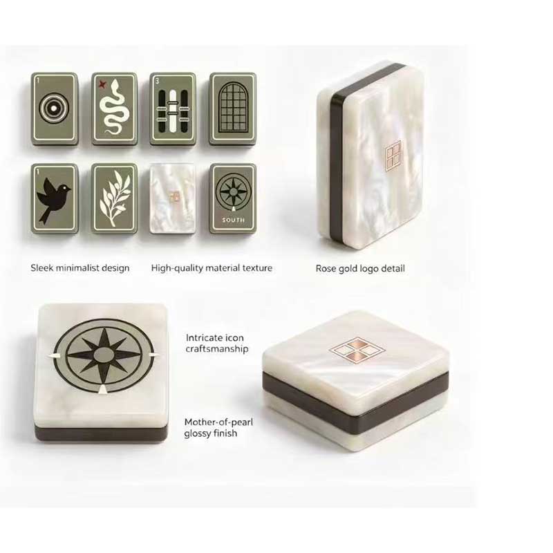Custom Matte Finish Mahjong Tiles
